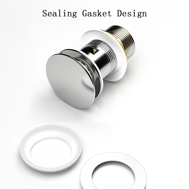 Bathroom Basin Sink Brass Pop Up Drain Waste Stoppers With or Without Overflow Hole Washbasin Bathroom Faucet Accessories