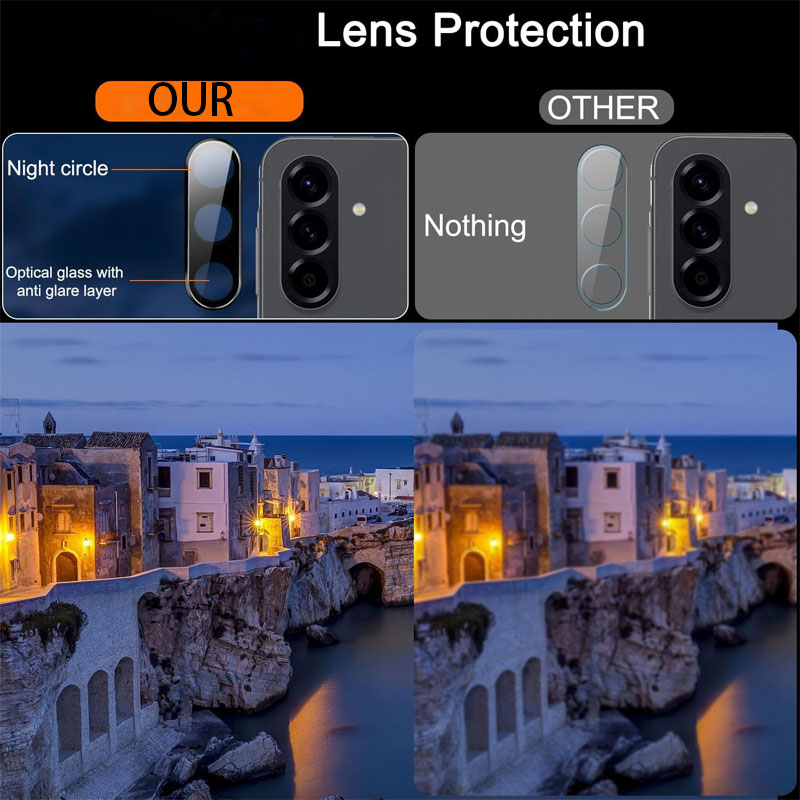 Camera Tempered Glass for Samsung A56 A36 A55 A35 A54 A34 A52 A15 A16 A14 S21 S22 S23 FE S24 S25 Ultra Screen Protector