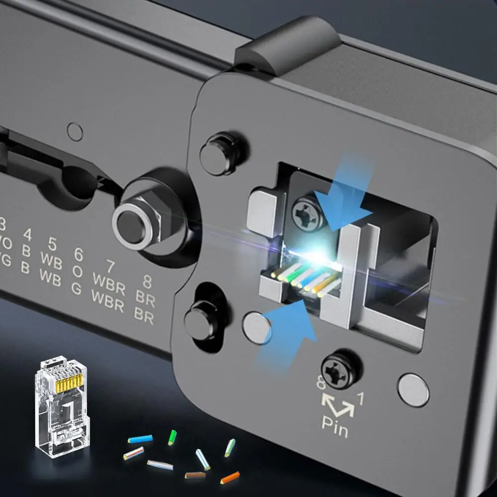 ZoeRax 10 Stück/50 Stück RJ45-Steckverbinder Cat5e Cat6 Pass Through EZ zum Crimp-Modularstecker für solides Netzwerkkabel