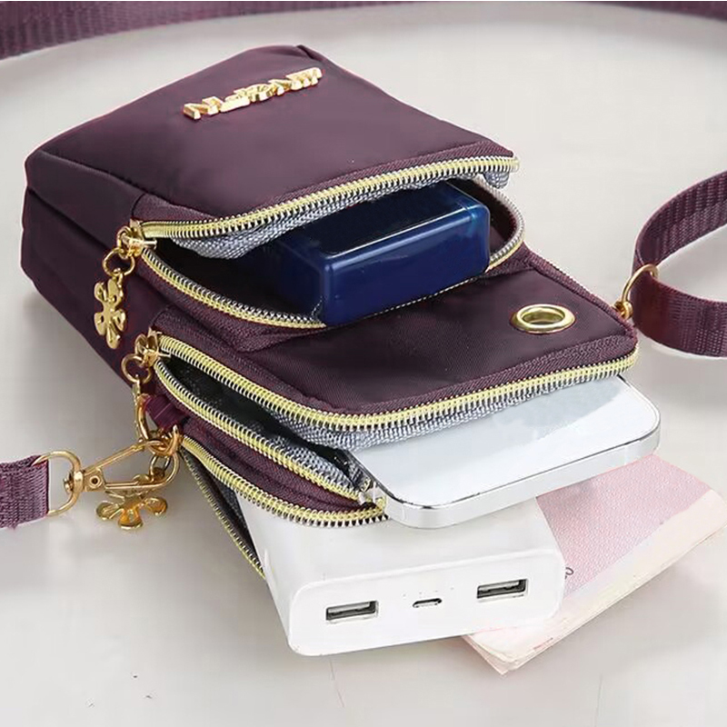 Bolsa para celular - mini bolsa pequena feminina transversal com bolso para celular