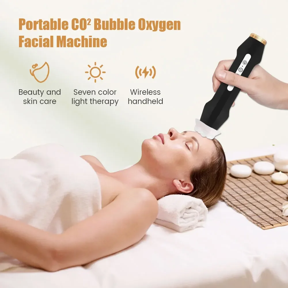 酸素バブルペン CO2 酸素ポータブル美顔器 CO2 ゲルフェイシャルスキンケアデバイスフェイシャル SPA CO2 バブル酸素美容機