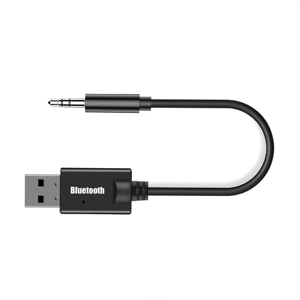 블루투스 5.0 오디오 수신기 차량용 키트 3.5MM 3.5 잭 AUX 자동 스테레오 음악 USB 동글 무선 어댑터 (자동차 스피커 앰프 용)