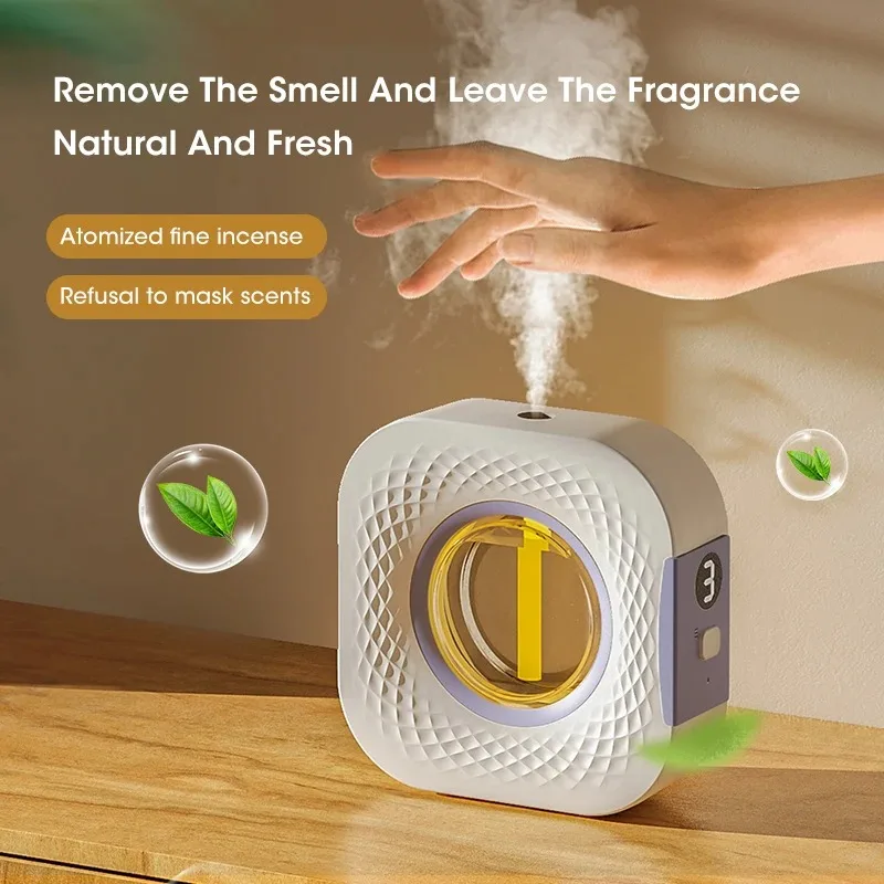 Desktop Diffuser Aromatherapie Machine USB Slimme luchtreiniger met display LED-verlichting