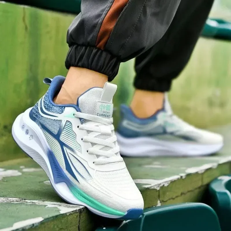 Tênis masculino Running & Walking – tênis de tênis com cadarço, leve, confortável e respirável