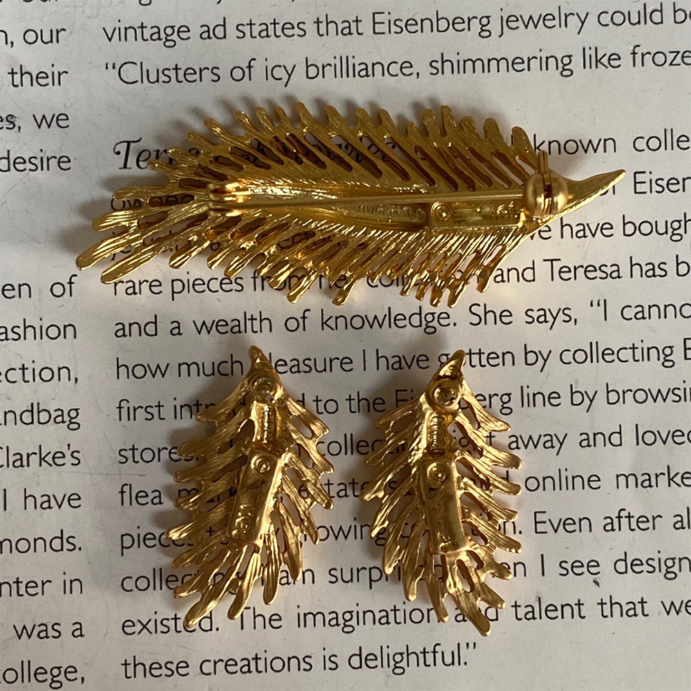 Brincos Cobre com Broche Zircão para Mulheres e Meninas, Chapeamento Dourado, Conjunto de Jóias, Presente Festa, Temperamento Vintage