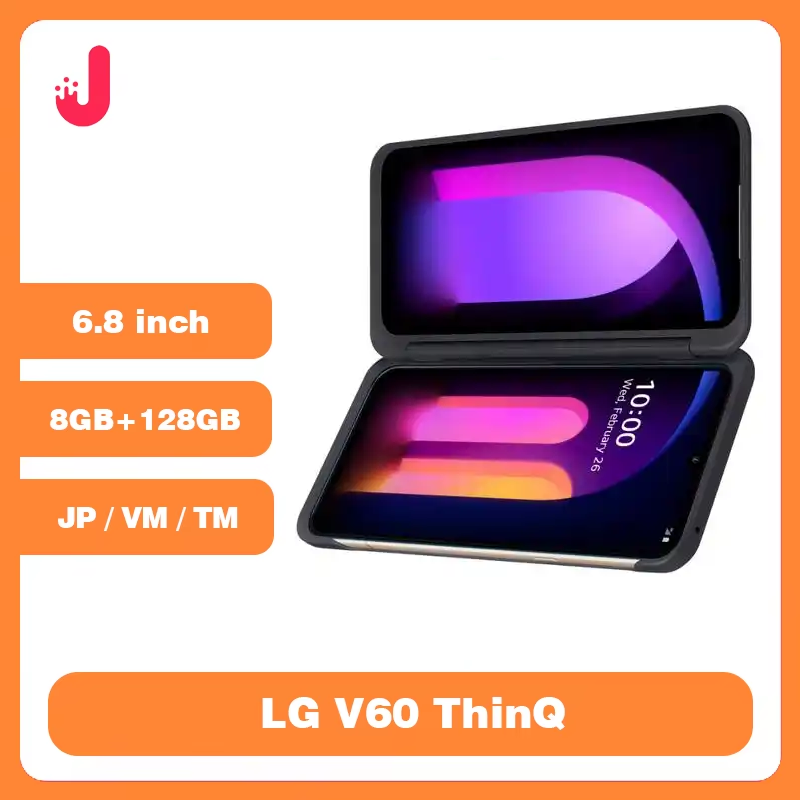 LG V60 ThinQ pantalla Dual V600VM/Japón Original desbloqueo teléfono Android 6,8 pulgadas Snapdragon 865 4/5G NFC 8GB + 128GB ROM Smartphone