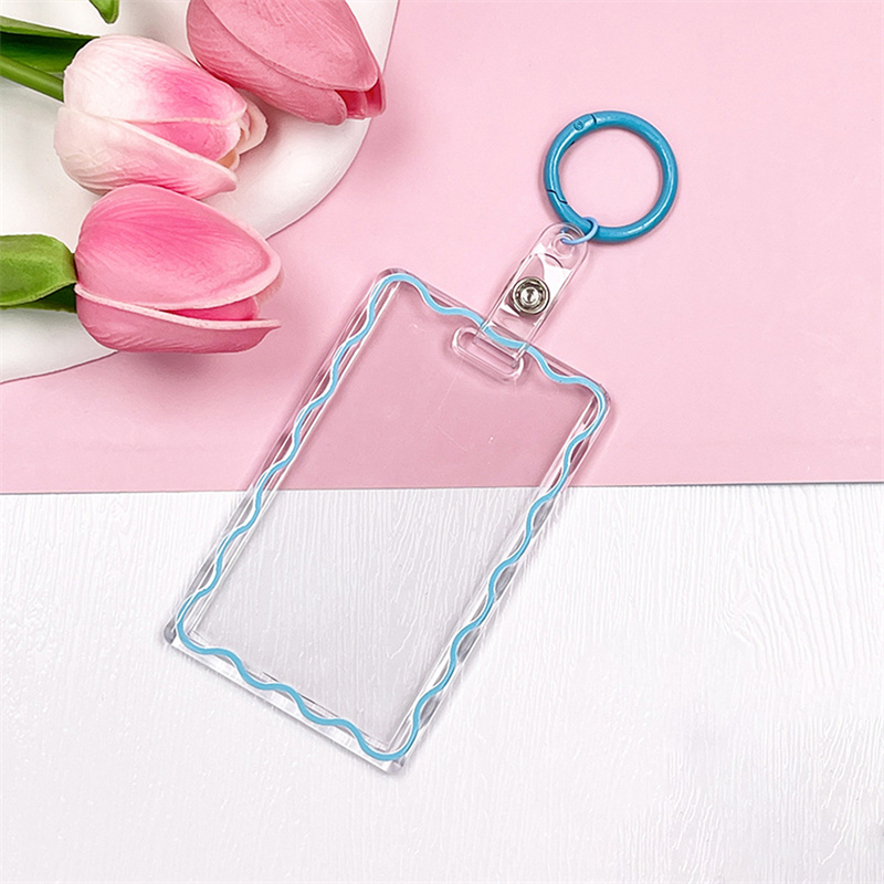 Transparent Acrylic Picture Frame ID Card School Supplies New Unisex Hard Plastic Work Card Holder Business Case Protector Cover