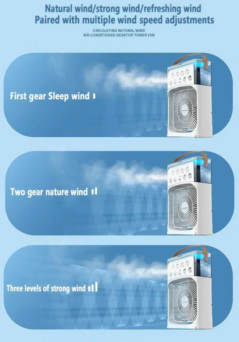 Portable Humidifier & Fan with USB Power, Adjustable Humidistat Modern Aesthetic | Adjustable Fan Speed, Humidifier for Home