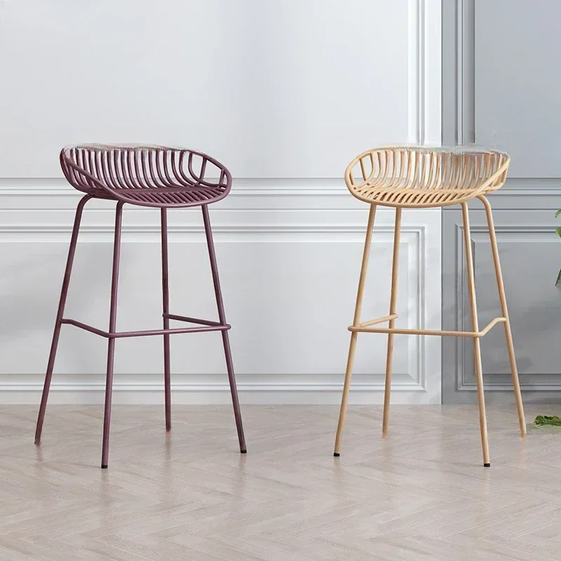 อาหารเช้าหรูหราเก้าอี้บาร์ห้องครัว Modern Design Home Nordic Minimalist สูงเก้าอี้บาร์สํานักงาน Taburete De Madera เฟอร์นิเจอร์