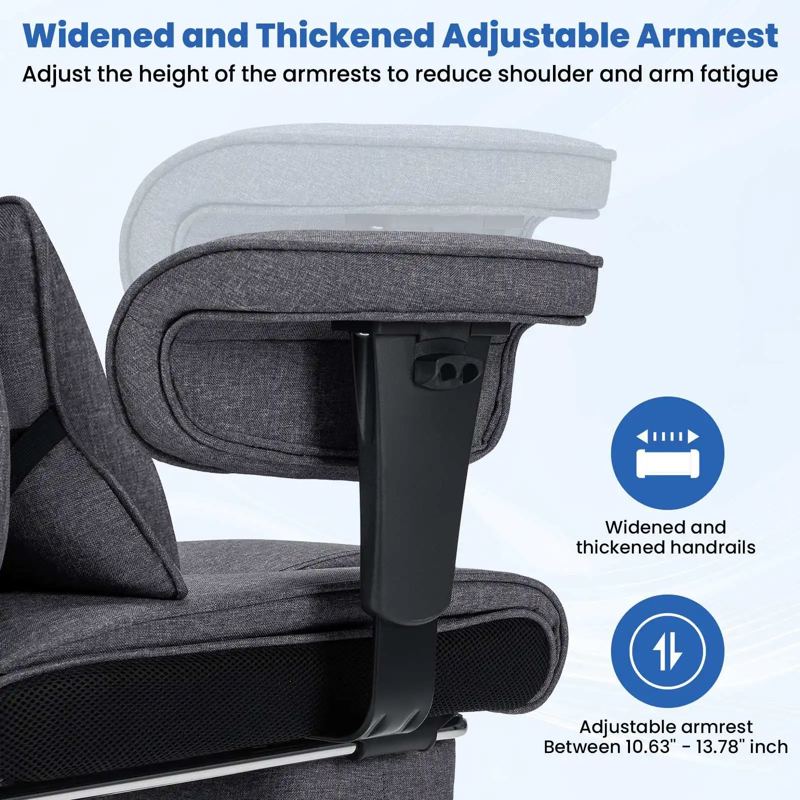 Big and Tall High Back Executive Task Chair Linen Fabric Breathable Keeping you cool Home Office Chairs