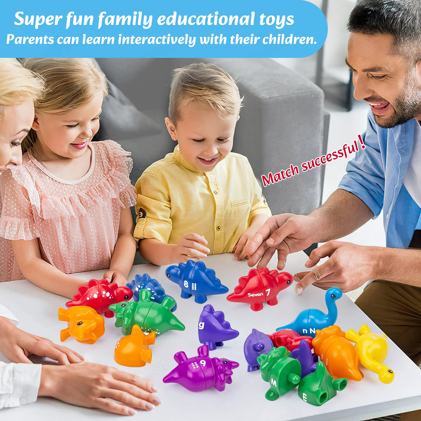 Matching Dinosaur Toy With storage bucket Montessori Toys for Kids Counting Learning Toys for Toddlers Children Development Game