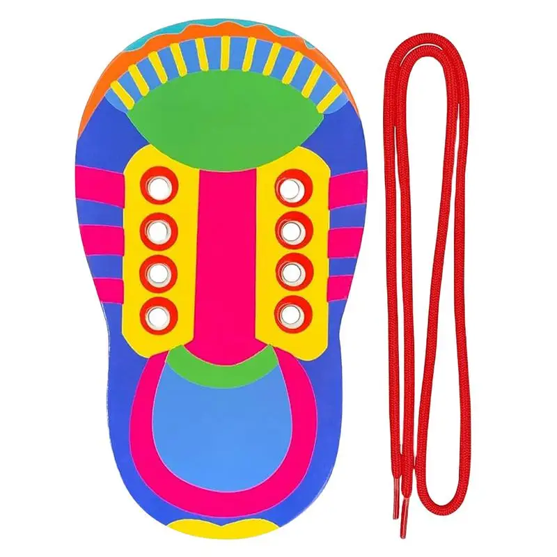 Tying Shoelaces Practice toys for child Learn To Tie Shoelaces Fine Motor Toy Learn To Tie Shoe For Kid Shoelace Threading Teach