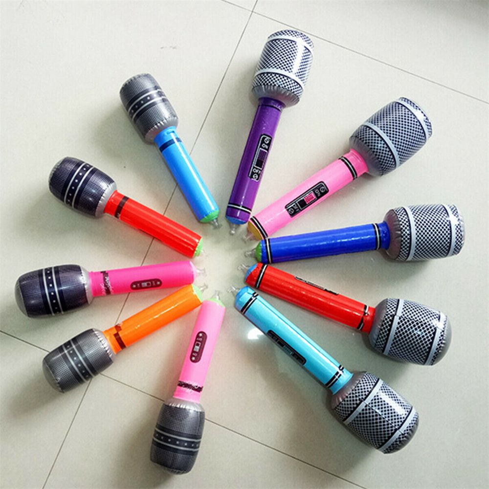 15 Chiếc Bơm Hơi Cụ Đồ Chơi Âm Nhạc Khí Cầu Bộ Mô Phỏng Nhạc Cụ Guitar Saxophone Micro Đảng Đồ Chơi