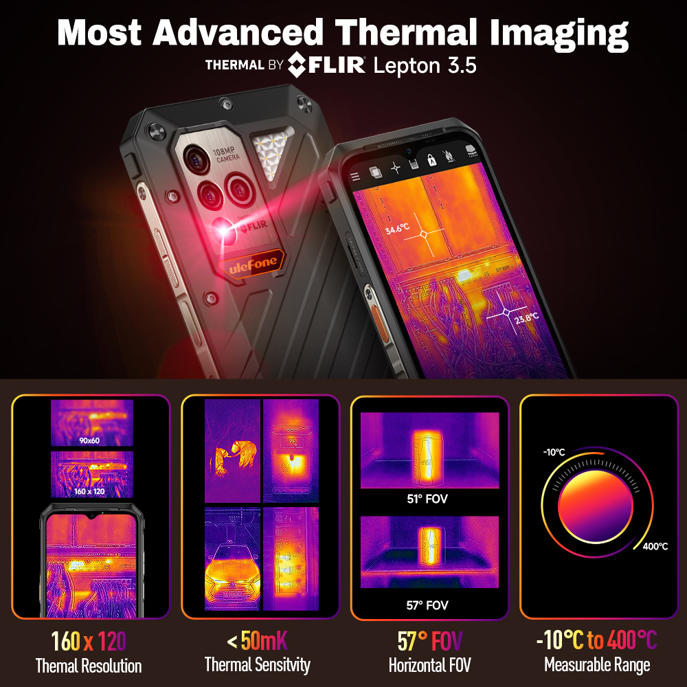 [World Premiere] Ulefone Power Armor 18T Ultra 5G Rugged Phone 512GB ROM +24GB RAM Thermal ImagingCamera FLIR® smartphone