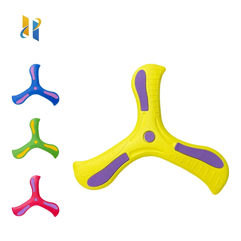 เด็ก Boomerang นุ่มสามใบ Cross ของเล่นกลางแจ้ง Flying Disc ผู้ใหญ่เด็ก Interactive กีฬาของเล่นสําหรับปริศนา Decompression ของขวัญ