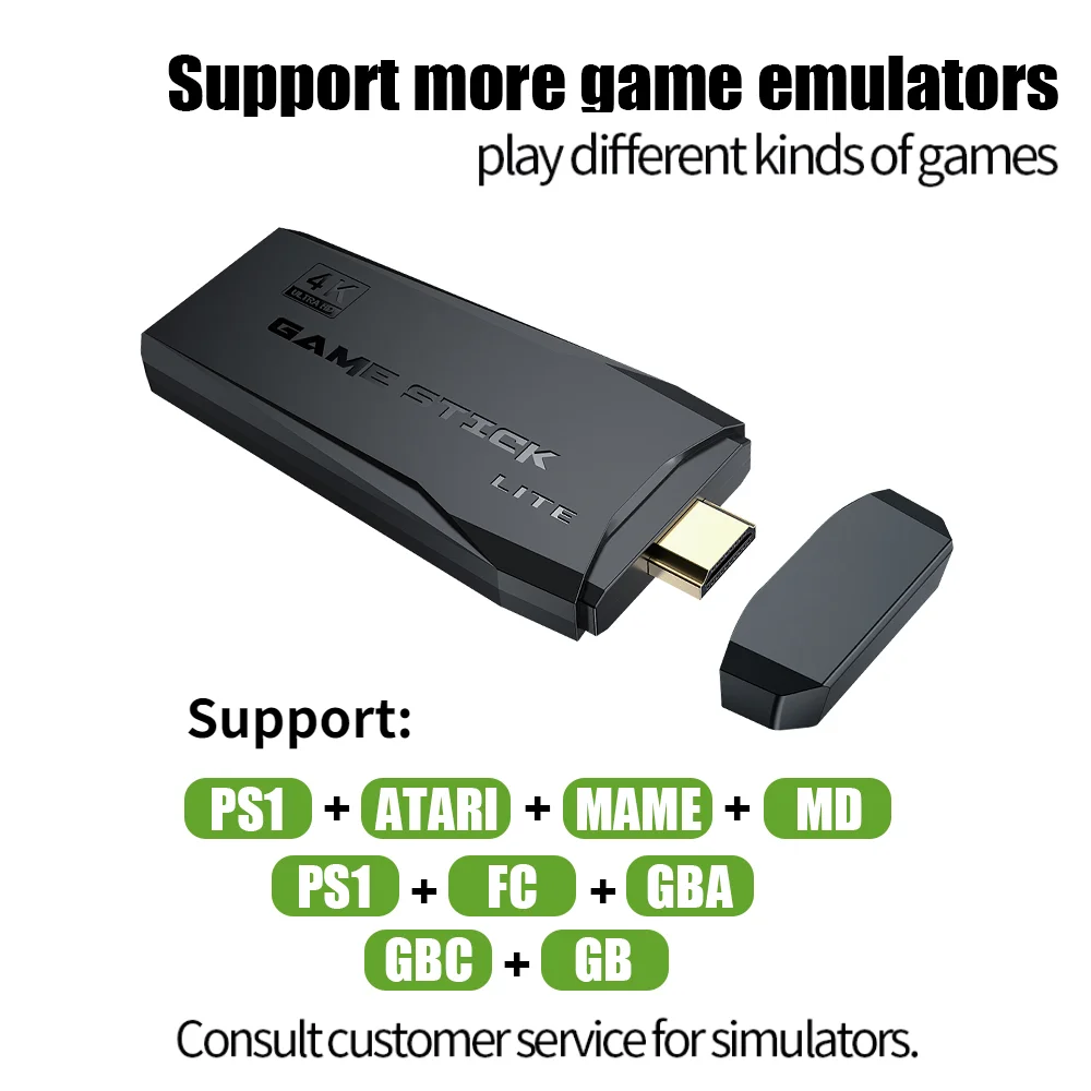 Tragbare Videospielkonsole, 4K, 2,4 G, kabellose Steuerung, kabellose Retro-Klassiker-Videospielkonsole, inklusive 10.000 Spielen