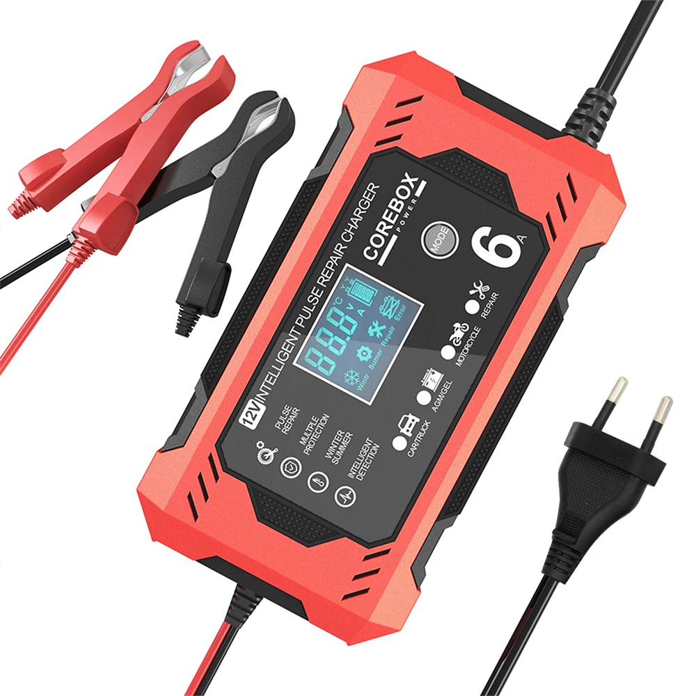 12v6a Slimme Batterijlader Agm Start Stop Batterij Europese Regulatie Full-Stop Omgekeerde Bescherming Lood-Zuur Lader