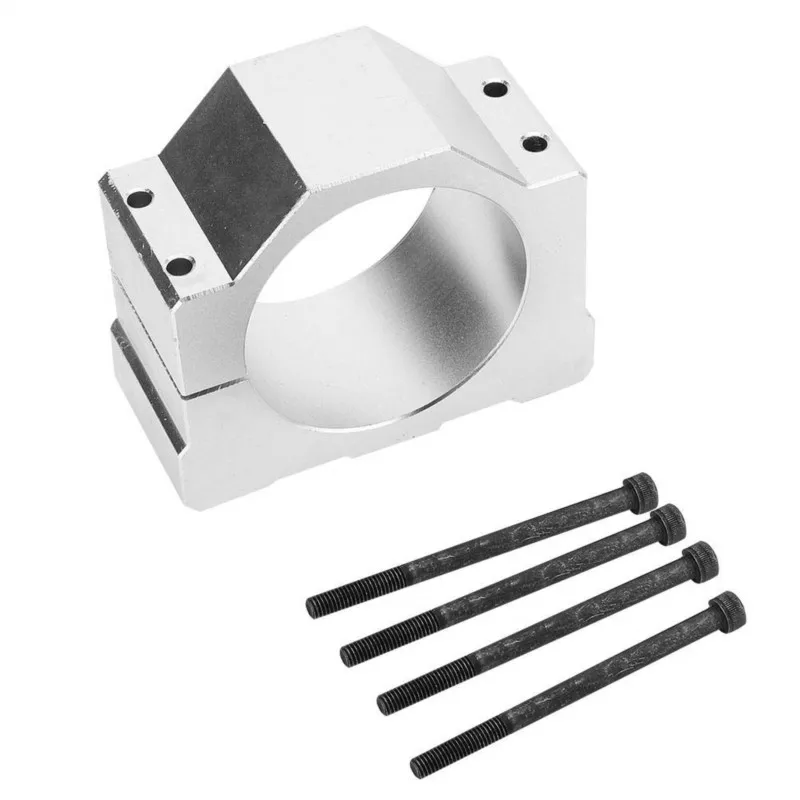Soporte de Motor de abrazadera de husillo de aluminio de 52mm 56mm 65mm 80mm con tornillo de 4 Uds para máquina enrutadora de grabado CNC soporte de montaje de Motor