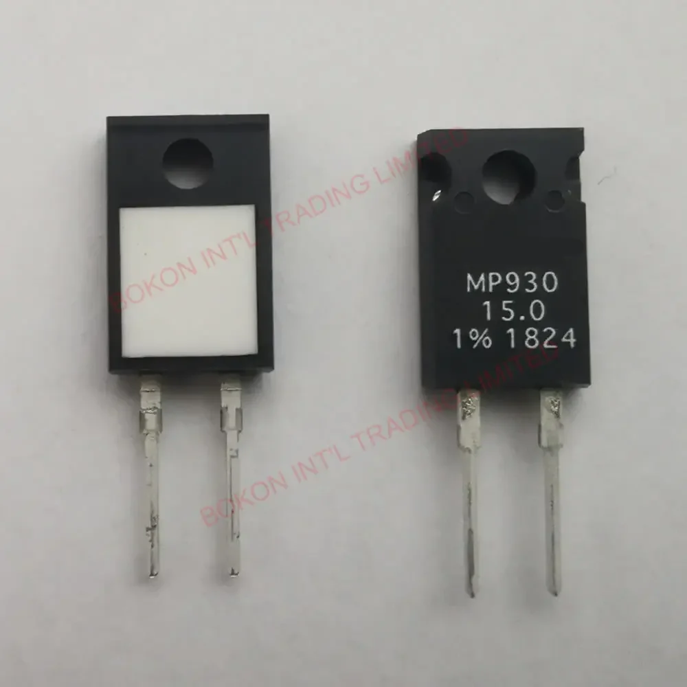MP930 15 OHM 30W 1% Resistencias de película gruesa MP930-15.0-1% Orificio pasante MP930 15,0 ohmios 30 vatios Resistencias de película de potencia