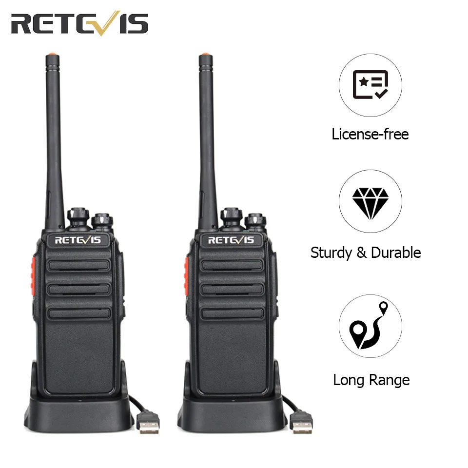 Walkie Talkie 2 pcs retevis rt24 pmr 446 tragbare Funks prech geräte Walkie-Talkies Funk kommunikator ptt für Hotel jagd fabrik