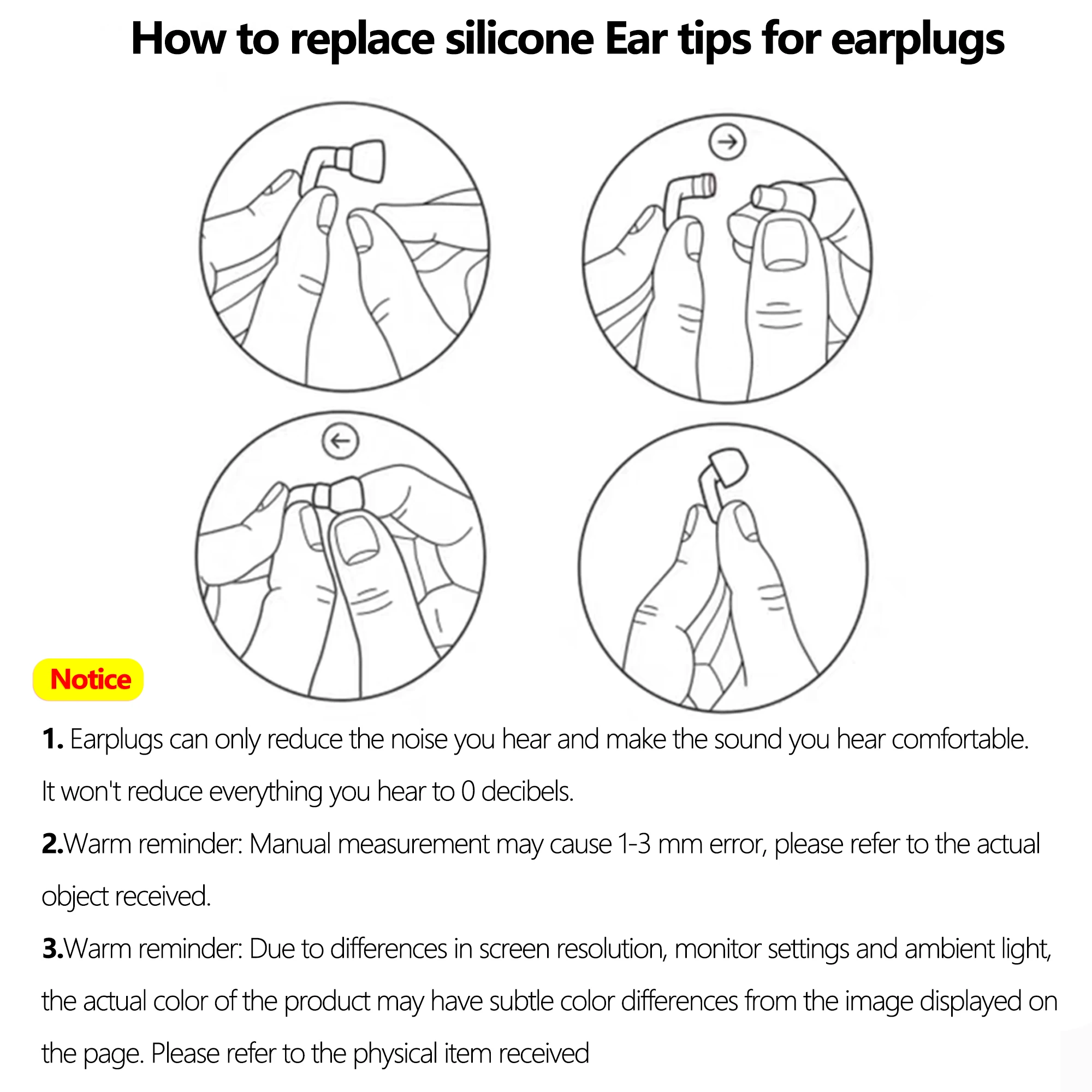 ที่อุดหูแบบ Loop Quiet สําหรับลดเสียงรบกวนสําหรับ Sleeping ที่อุดหูซิลิโคนสําหรับว่ายน้ํารถมอเตอร์ไซด์ที่อุดหูกรองเสียงรบกวน