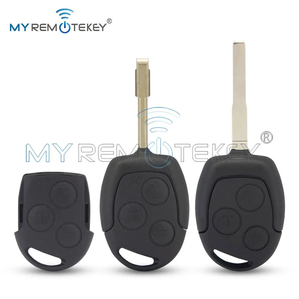 REMTEKEY Fernbedienung Autoschlüssel Shell Case Fob HU101/FO21 Uncut Blade für Ford Fiesta Focus C-max Fusion Mondeo 3 Tasten