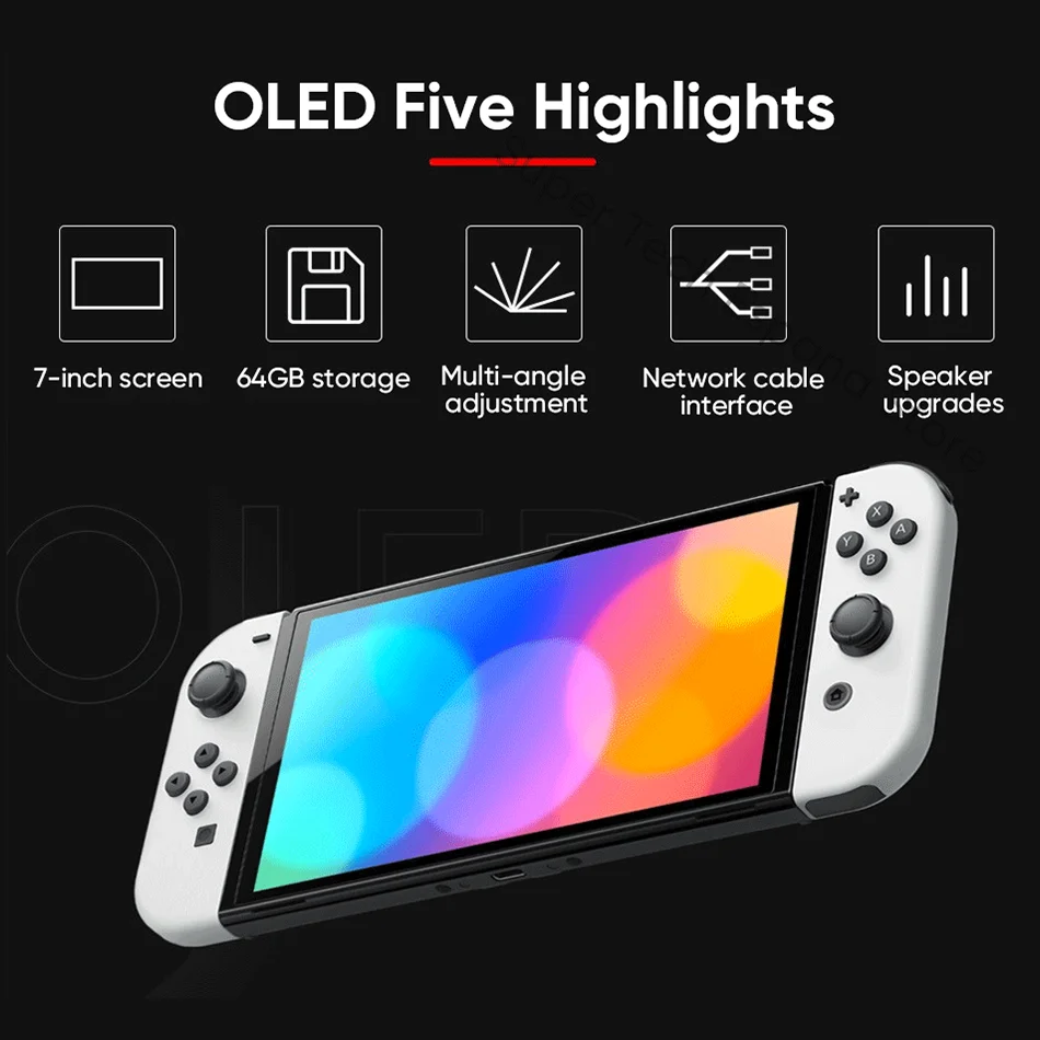 【Brand+】Nintendo Switch OLED Game Console 64GB 7-inch OLED Display