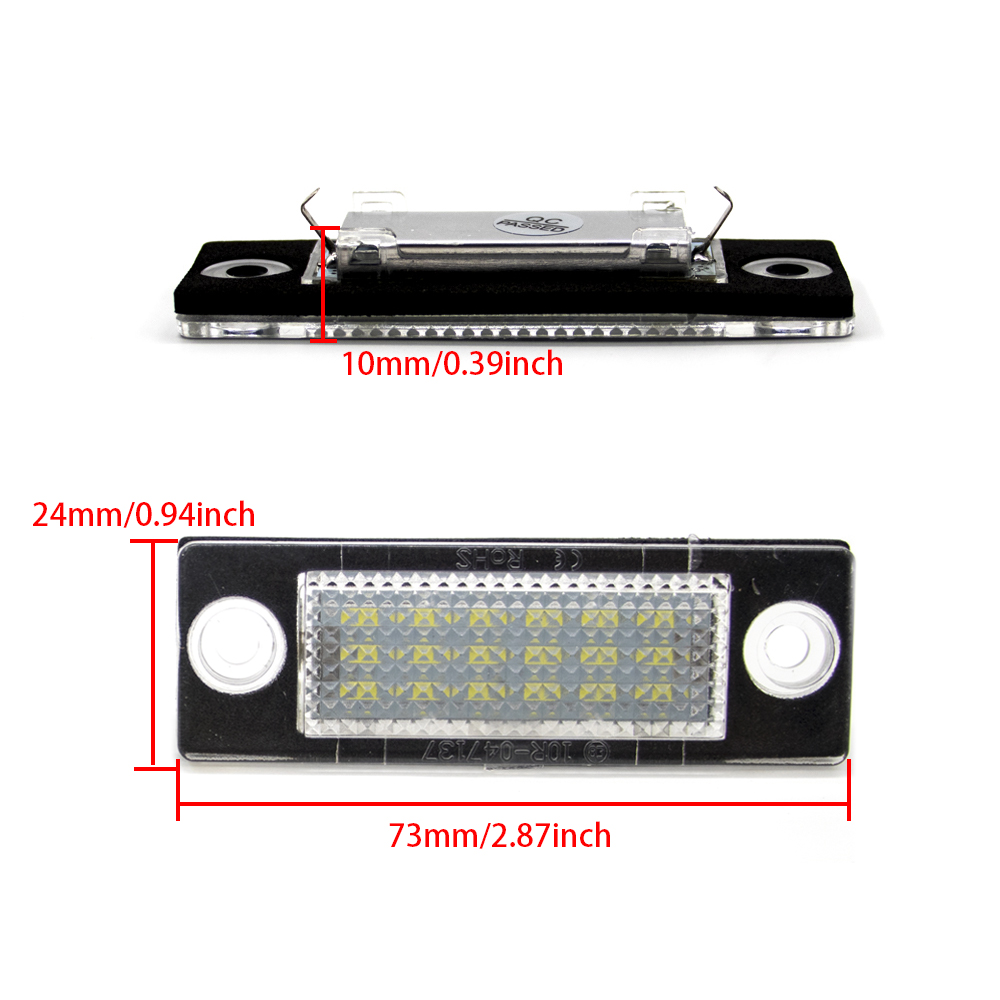 2pcs LED Number License Plate Light Lamp 3B5998026 For VW Passat B5.5 B6 Caddy MK3 Golf Transporter Skoda T5 T6 Touran Jetta