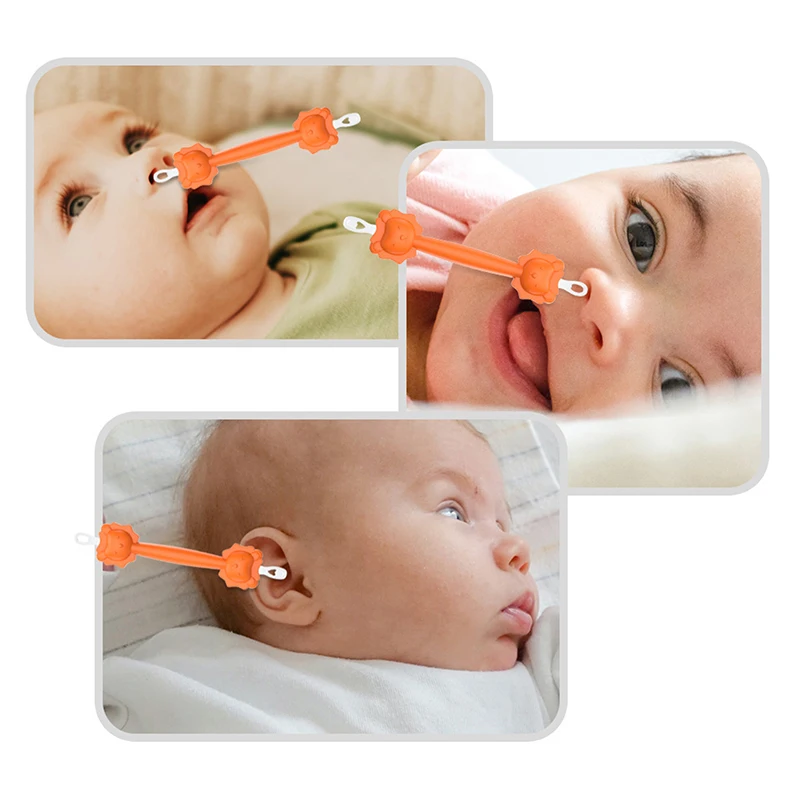 1 szt. Łyżka do czyszczenia dziecka dwugłowa wielofunkcyjna miękka woskowa curette Picker ucho kij do czyszczenia nosa silikonowe czyste pęsety