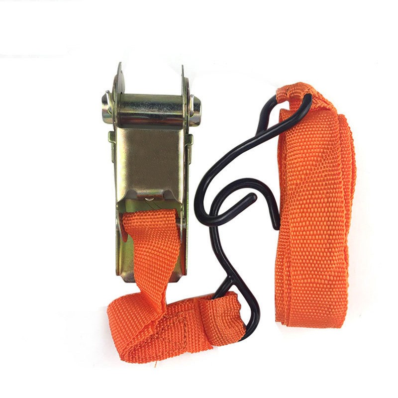 2.5 メートル/4.5 メートルタイダウンベルトトラックラッシング車の貨物ラチェットストラップテンションロープオートバイバイク輸送荷物牽引バッグ物干し