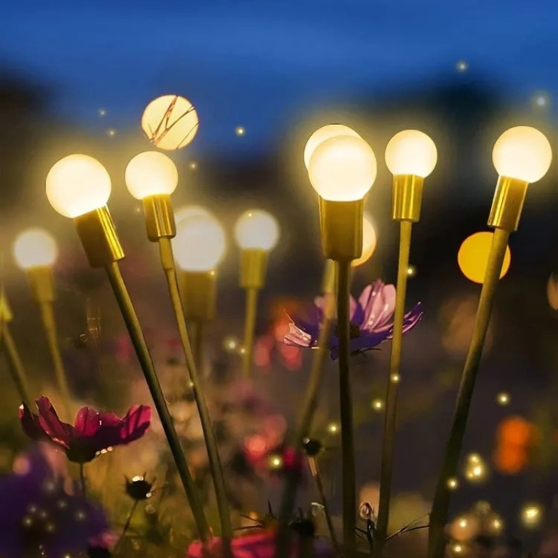 LED Solar Garden Lights Powered Firefly Lights Outdoor Waterproof Vibrant Garden Lights for Patio Pathway Christmas Decoration