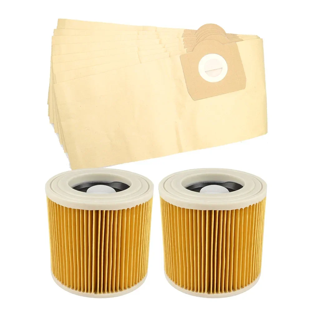 Replacement HEPA Filter Dust Bag for Karcher WD3 WD3200 WD3P WD2 WD2250 MV2 MV3 A2604 A2004 A2204 A2054 SE4001 Vacuum Cleaner