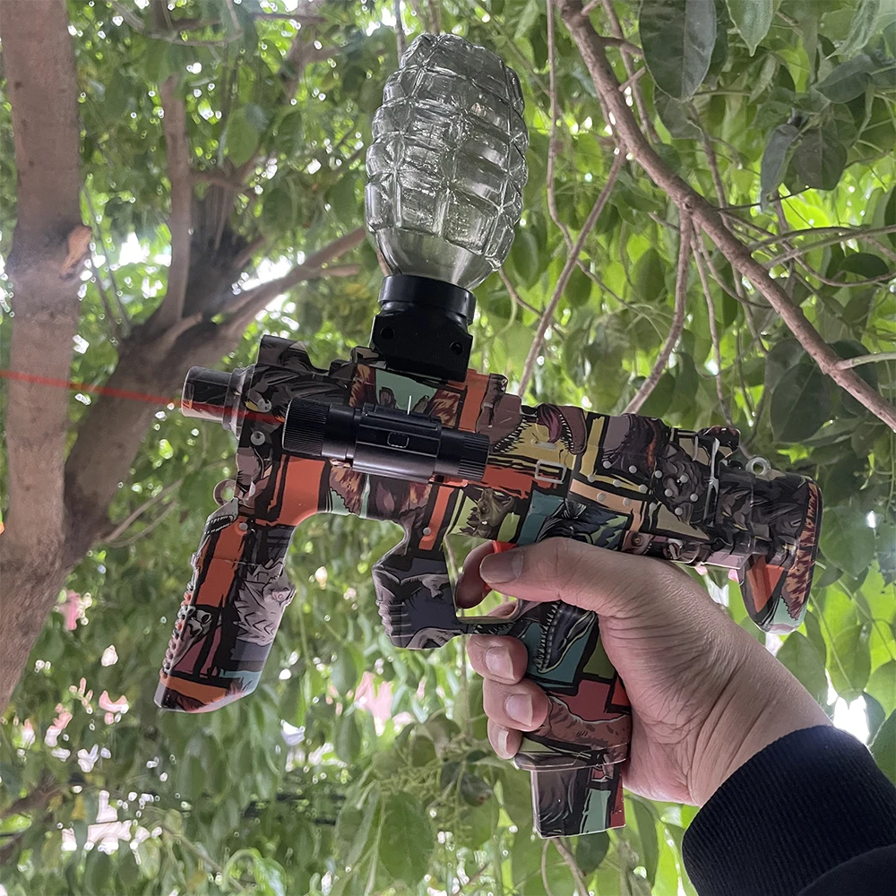 Regalo per attività all'aperto con pistola giocattolo a infrarossi Blaster elettrico con sfera in gel