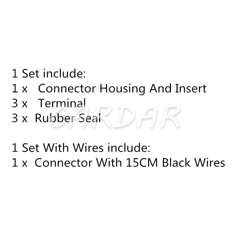 1 Set 3 Pin 6187-3901 Tahan Air Otomotif Busi Tertutup Auto Kabel Konektor Soket