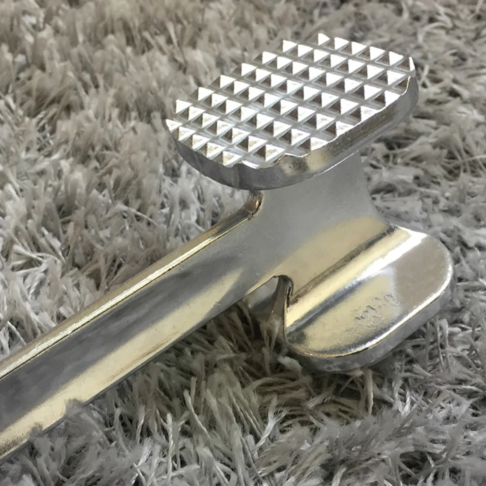 肉軟化ハンマー 19 センチメートル家庭用アルミ合金ステーキ金属マレットキッチンツールヘビーデューティ耐久性のある両面軟化剤