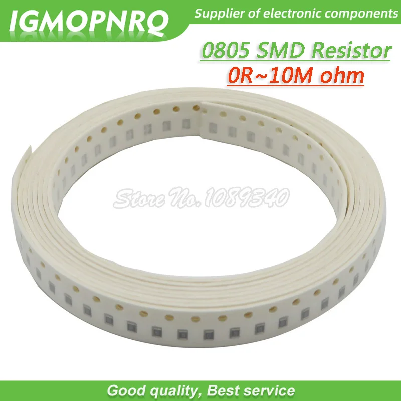 300pcs 0805 SMD resistor 5% 0R~10M 1/8W 0 1 10 100 150 220 330 ohm 1K 2.2K 10K 100K 0R 1R 3.3R 5.6R 100R 150R 220R 330R 1M 10M