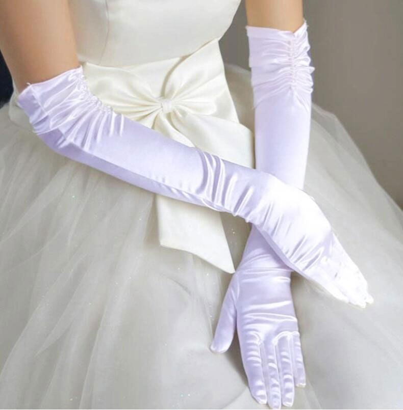 Wholesale Bridal Gloves Beaded With Finger Bride Gloves Guantes Wedding Accessories 2025