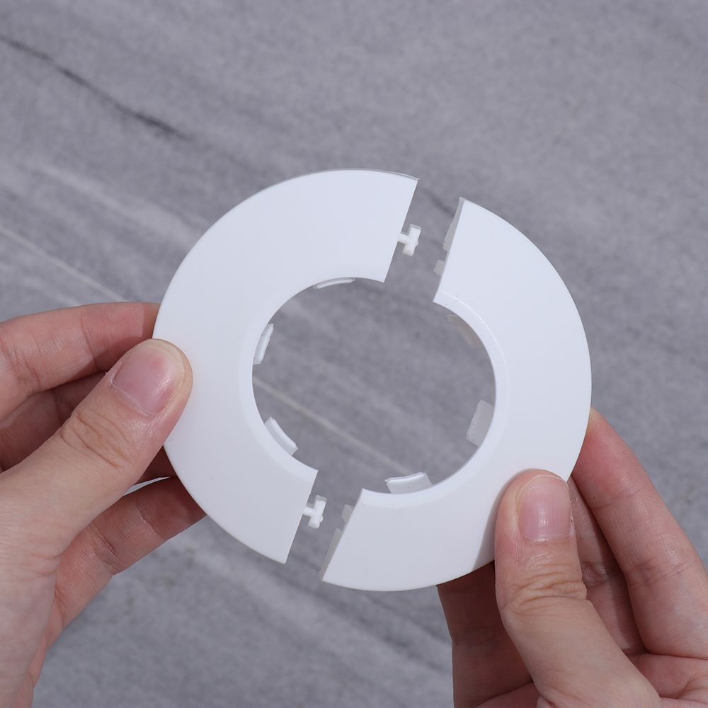 1 шт., пластиковые накладки на трубы с отверстием для стен