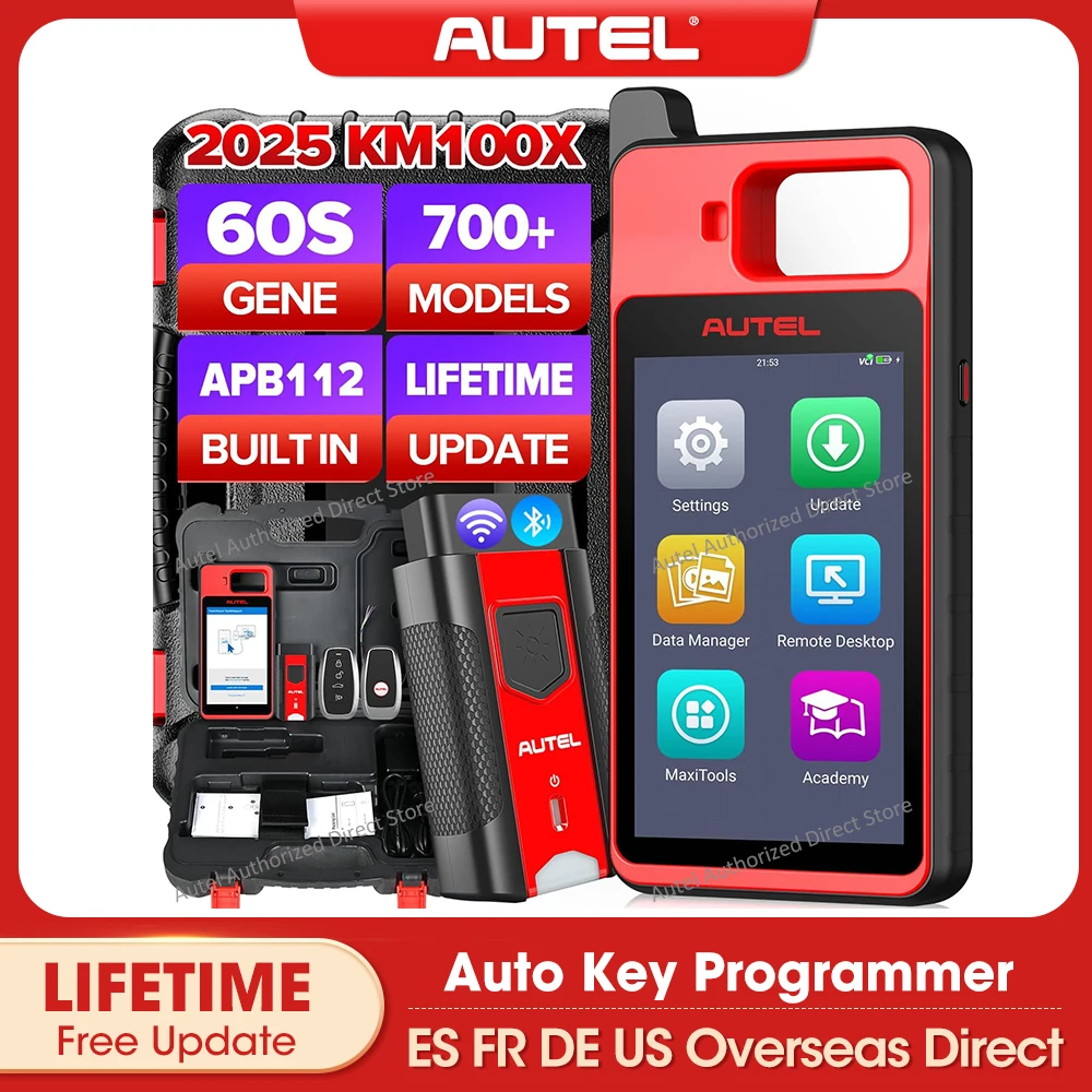 Autel MaxiIM KM100 Schlüsselanhänger-Programmier-Wegfahrsperre-Werkzeug, 2 Stück, Autel IKEY für 60er-Jahre-Schlüsselgeneration, OBD-IMMO-Schlüssel zum Lernen auf 99 % Auto