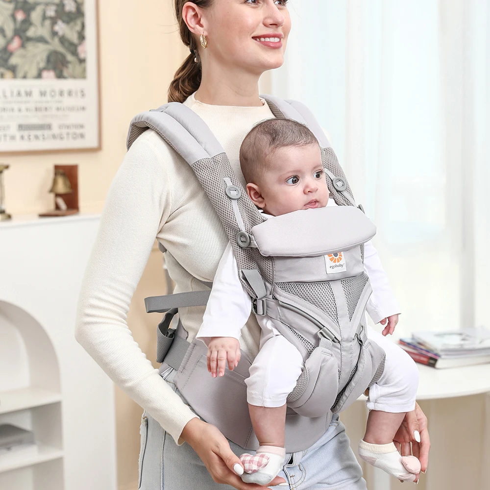 Egobaby Omini 360 — переноска-кенгуру с дышащей сеткой, подходит для младенцев и маленьких детей, с функцией поддержки талии, подходит для детей 0–48 месяцев и способностью 7-45 фунтов.
