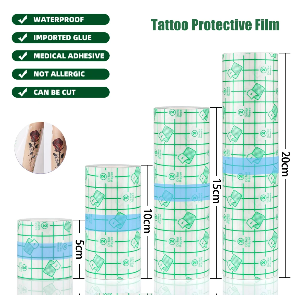 5m waterdichte tattoo-film nazorg beschermende huid genezing tattoo zelfklevend verband reparatie tattoo accessoires supply tape roll