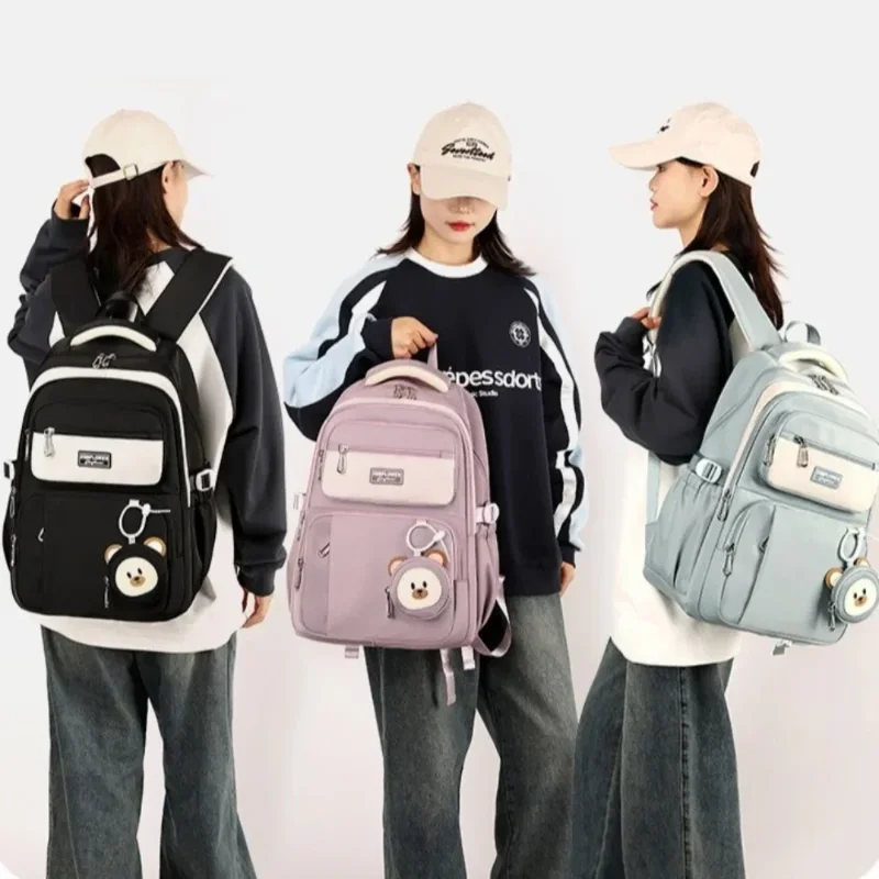かわいい大容量スクールバッグ軽量ペンダントリュックサックバッグパックオックスフォード布防水旅行 Mochila 旅行