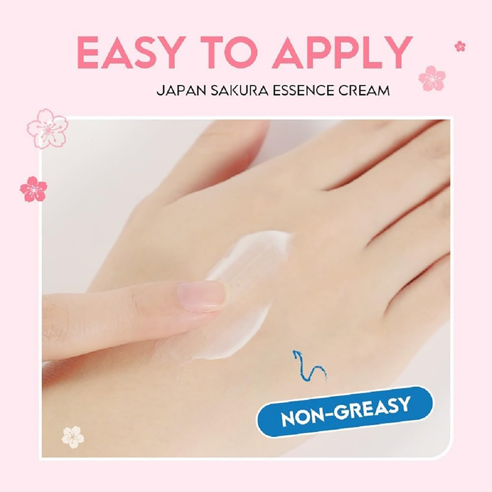 Japão Sakura Essence Cream, Sakura Tone Up Cream com Ácido Hialurônico,