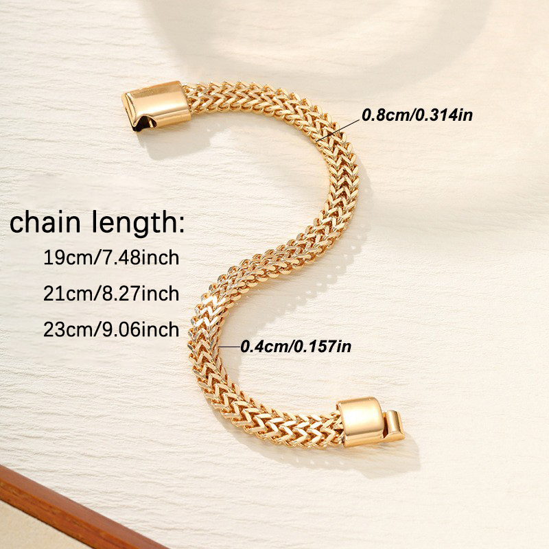 Mens Fashion Hip-hop Double-layer Braided Keel Stainless Steel Bracelet Men Personalized Party Chain Metal Bracelet Jewelry Gift