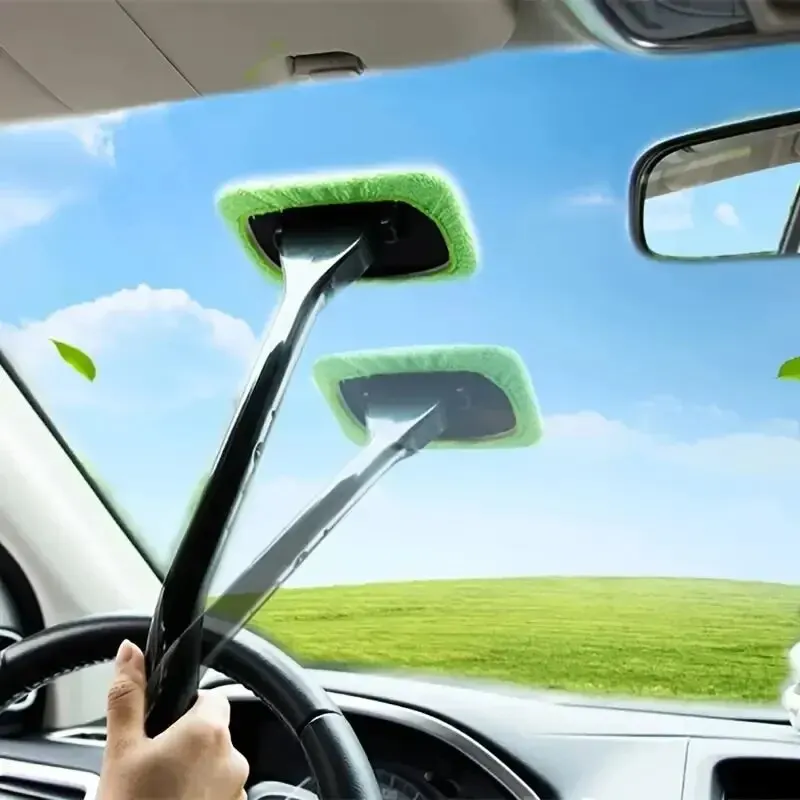 1PC strumento per il lavaggio del parabrezza Kit di spazzole per la pulizia delle finestre accessori per auto tergicristallo per interni manico lungo