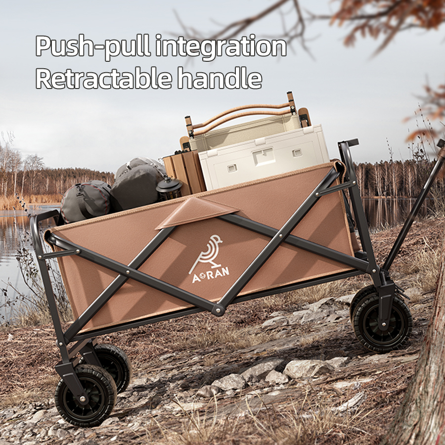 Carrello da campeggio di grande capacità da 500 litri, rimorchio da campo, auto pieghevole, auto da picnic, in tessuto Oxford addensato, comodo carrello della spesa, camma da esterno