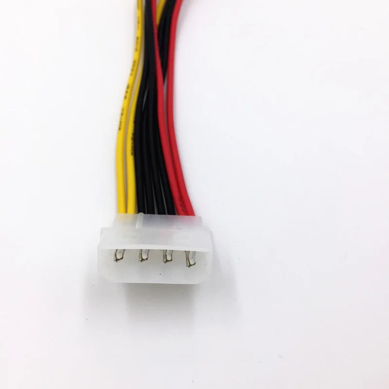 ตัวแยกไฟอะแดปเตอร์สายเคเบิลอะแดปเตอร์โมเล็กซ์ตัวผู้4ขาสำหรับ2x IDE 4ขาตัวเมีย Y ส่วนขยายตัวแยกอะแดปเตอร์สายต่อ20ซม.