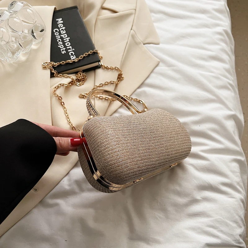 Abendtasche mit Kette, Abendessen-Umhängetasche für Damen, Handtasche – modische Umhängetaschen, Vintage-Unterarmtasche
