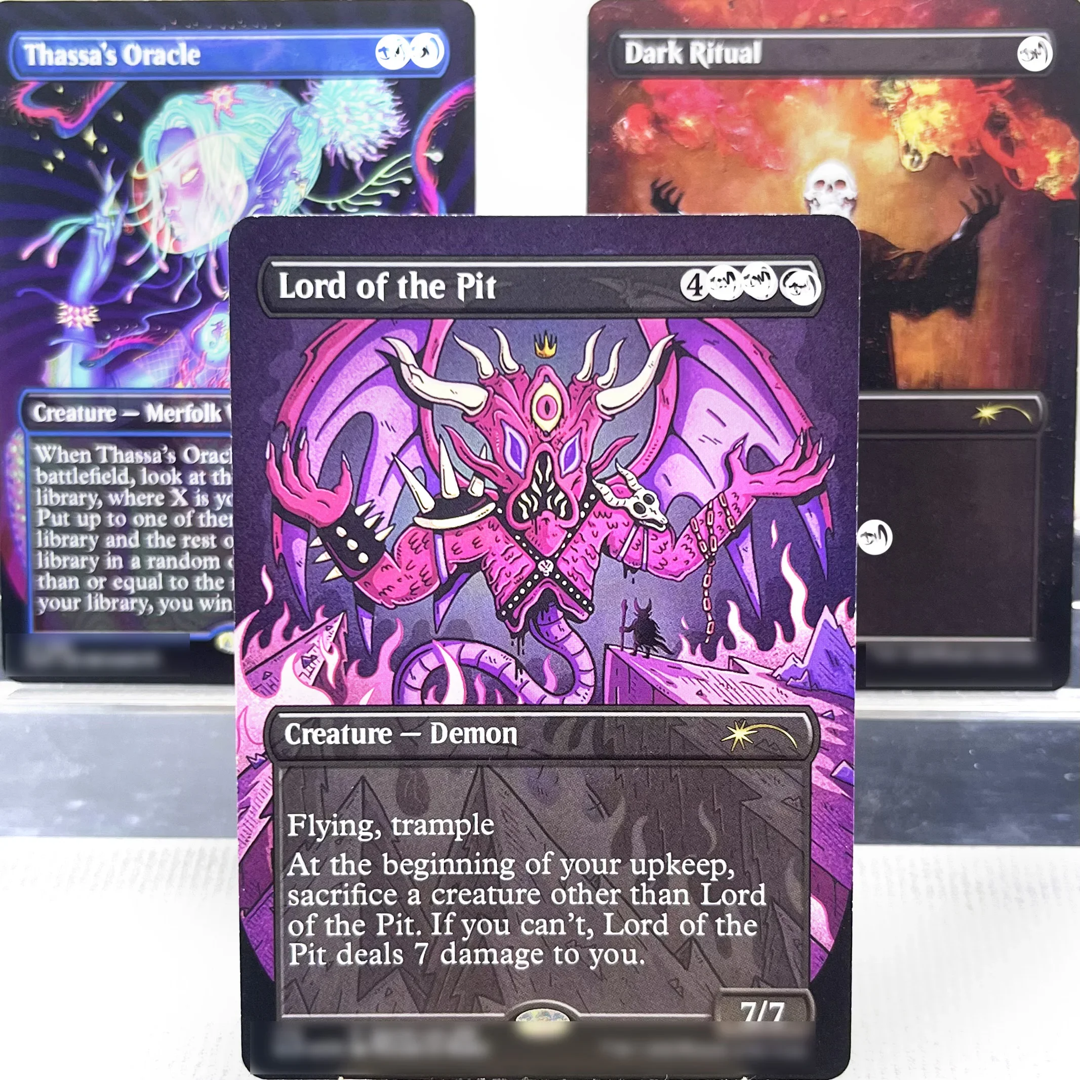 SLD HOLO2-I01 Tcg прокси-карты волшебный Lord of the Pit Th!) Oracle Dark Ritual Phyrexian Tower Mental Misstep Серебристый сбор