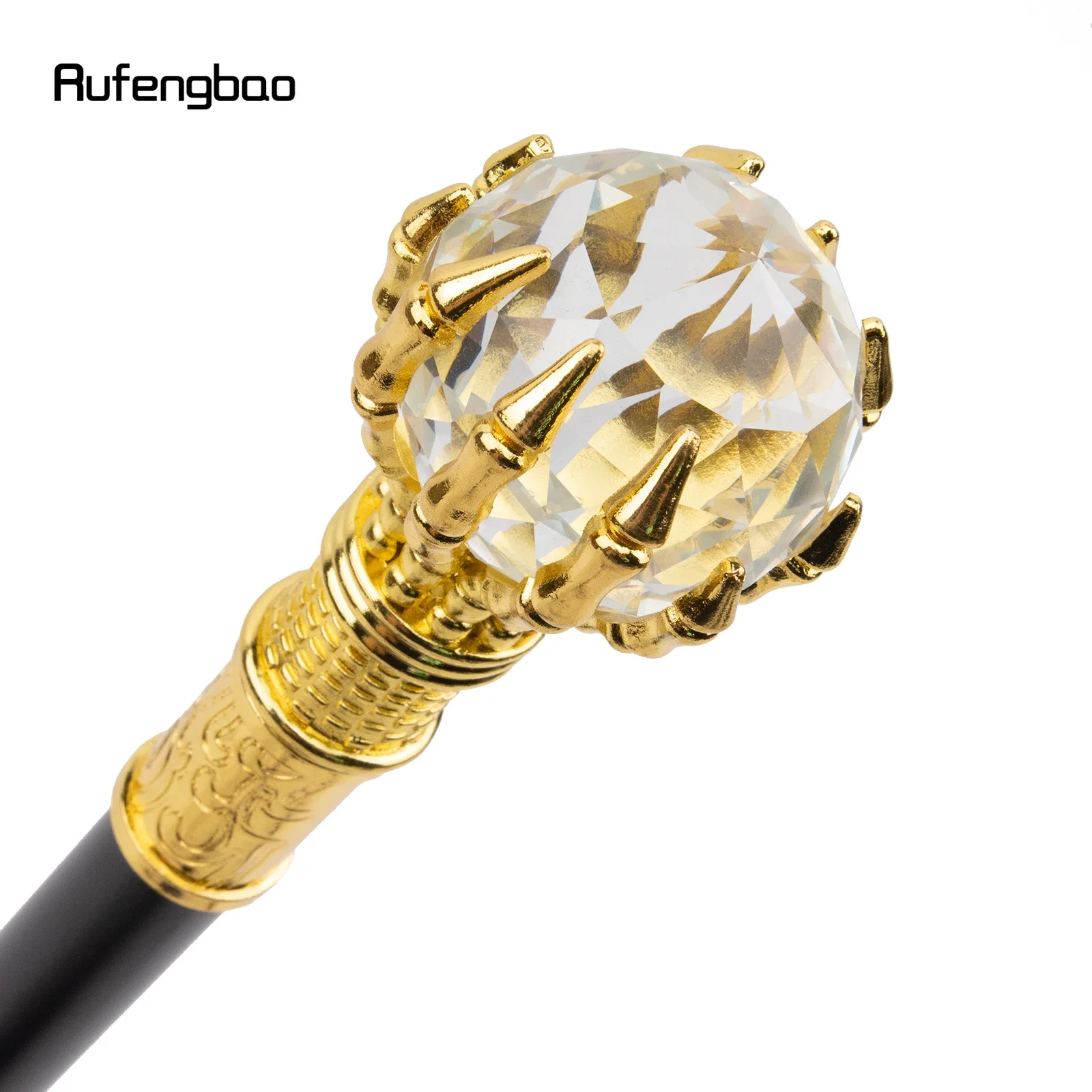 Transparente Glaskugel Steampunk Gehstock Mode dekorative Gehstock Gentleman Luxus Crosier Knopf Gehstock 97cm